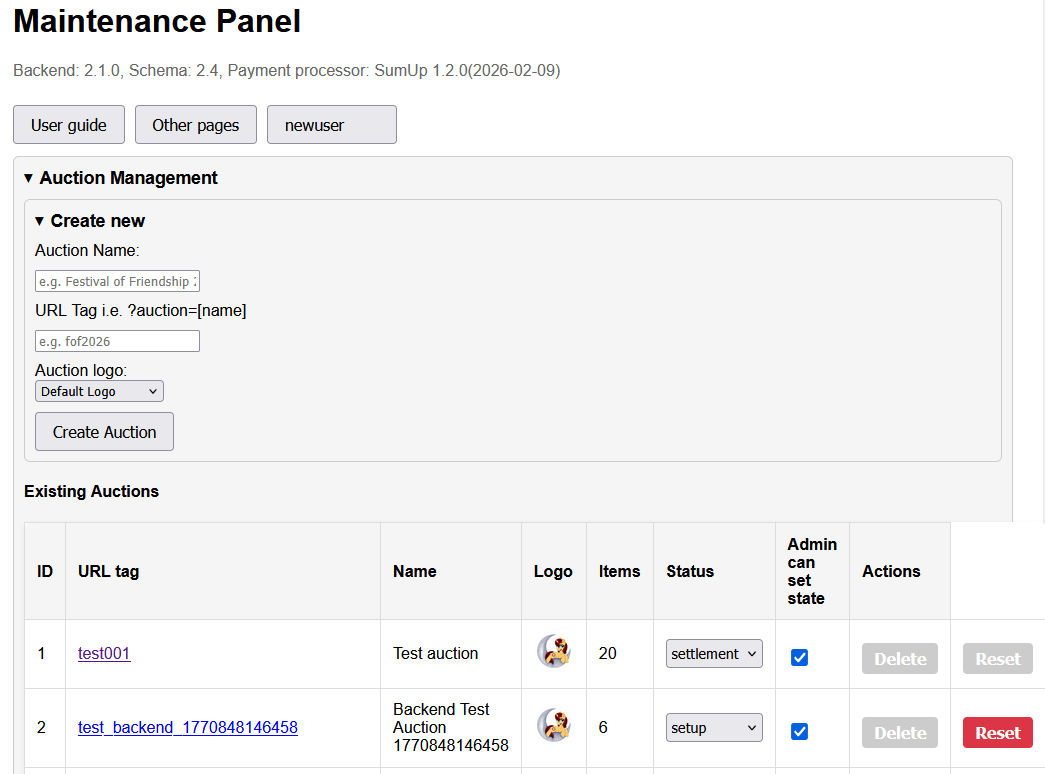 Maintenance overview