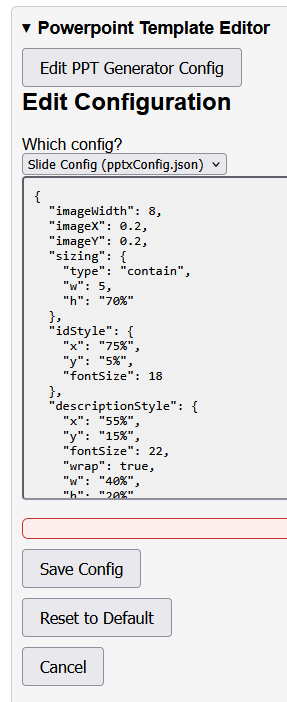 Maintenance PowerPoint template editor screenshot