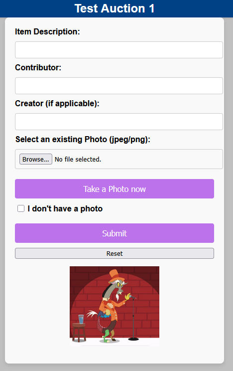 Public submission form